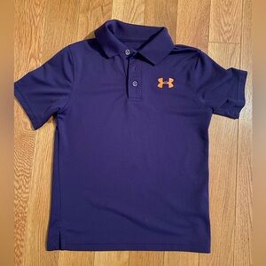 Under Armour Kids' Purple Polo with Orange Logo